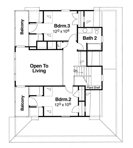 Second Floor image of Sparrow House Plan
